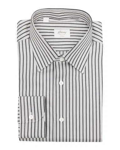 Brioni Men's Striped Sport Shirt | Thumbnail 1 Brioni Men's Striped Sport Shirt | Thumbnail 1