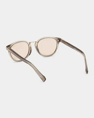 Zegna 51mm Acetate & Titanium Round Sunglasses | Thumbnail 3 Zegna 51mm Acetate & Titanium Round Sunglasses | Thumbnail 3