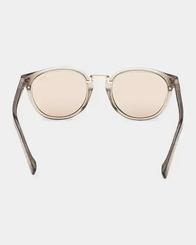 Zegna 51mm Acetate & Titanium Round Sunglasses | Thumbnail 4 Zegna 51mm Acetate & Titanium Round Sunglasses | Thumbnail 4