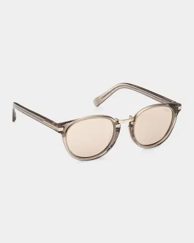 Zegna 51mm Acetate & Titanium Round Sunglasses | Thumbnail 8 Zegna 51mm Acetate & Titanium Round Sunglasses | Thumbnail 8