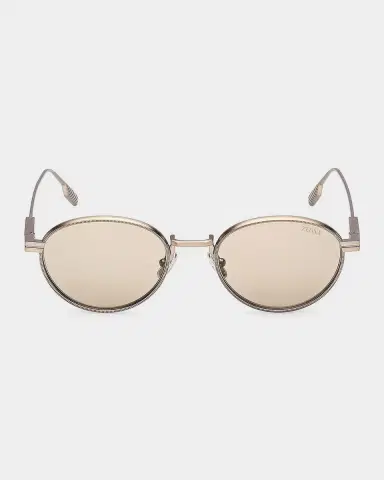Zegna 52mm Acetate & Metal Round Sunglasses | Thumbnail 2 Zegna 52mm Acetate & Metal Round Sunglasses | Thumbnail 2