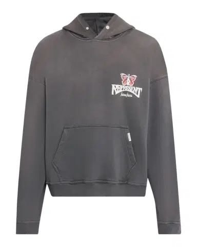 Represent Men's Butterfly Initial Cotton Boxy-Fit Hoodie | Thumbnail 1 Represent Men's Butterfly Initial Cotton Boxy-Fit Hoodie | Thumbnail 1