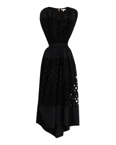 Diotima Peplos Sleeveless Dot Broderie Anglaise Cutout Maxi Dress | Thumbnail 1 Diotima Peplos Sleeveless Dot Broderie Anglaise Cutout Maxi Dress | Thumbnail 1