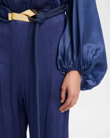 Silvia Tcherassi Geraldine Satin Jumpsuit | Thumbnail 4 Silvia Tcherassi Geraldine Satin Jumpsuit | Thumbnail 4