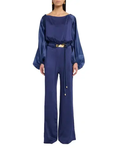Silvia Tcherassi Geraldine Satin Jumpsuit | Thumbnail 1 Silvia Tcherassi Geraldine Satin Jumpsuit | Thumbnail 1
