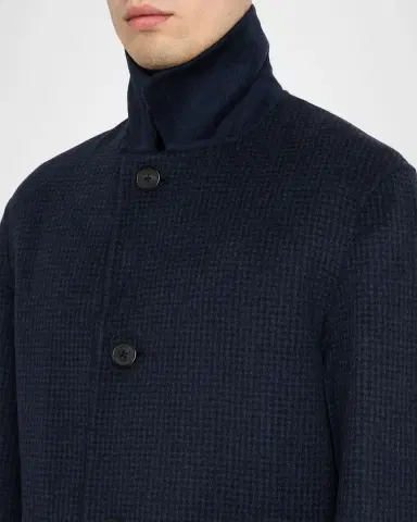 Theory Men 's Modern Mini Check Single-Breasted Coat | Thumbnail 5 Theory Men 's Modern Mini Check Single-Breasted Coat | Thumbnail 5