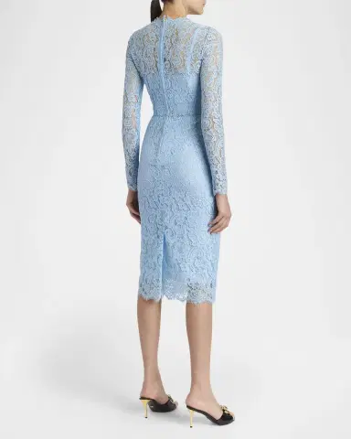Dolce & Gabbana Guipure Lace Long-Sleeve Midi Dress | Thumbnail 3 Dolce & Gabbana Guipure Lace Long-Sleeve Midi Dress | Thumbnail 3