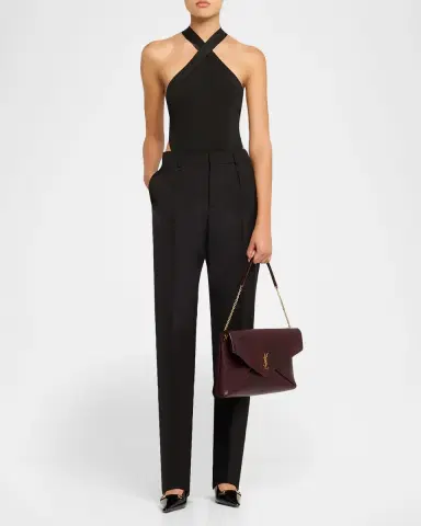 Saint Laurent Cassandre YSL Envelope Flap Shoulder Bag in Leather | Thumbnail 5 Saint Laurent Cassandre YSL Envelope Flap Shoulder Bag in Leather | Thumbnail 5