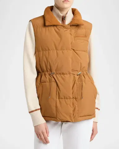 Kiton Suede-Collar Down Vest | Thumbnail 4 Kiton Suede-Collar Down Vest | Thumbnail 4