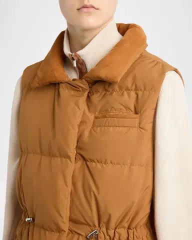 Kiton Suede-Collar Down Vest | Thumbnail 5 Kiton Suede-Collar Down Vest | Thumbnail 5