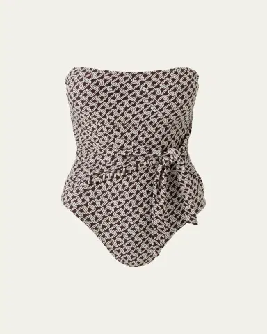 Melissa Odabash Munich Chain Strapless One-Piece Swimsuit | Thumbnail 3 Melissa Odabash Munich Chain Strapless One-Piece Swimsuit | Thumbnail 3
