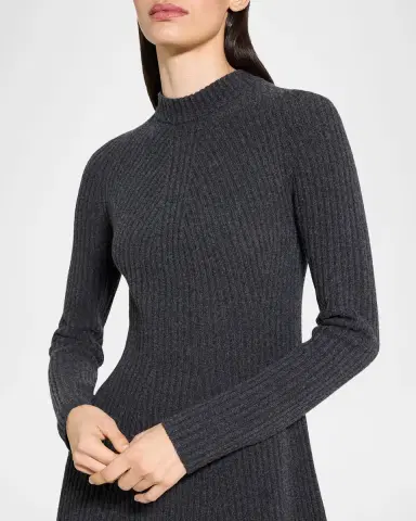 Theory Cashmere-Wool Ribbed Sweater Dress | Thumbnail 5 Theory Cashmere-Wool Ribbed Sweater Dress | Thumbnail 5