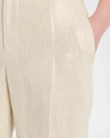 Brunello Cucinelli Shimmering Cotton-Silk Wide-Leg Pants | Thumbnail 4 Brunello Cucinelli Shimmering Cotton-Silk Wide-Leg Pants | Thumbnail 4