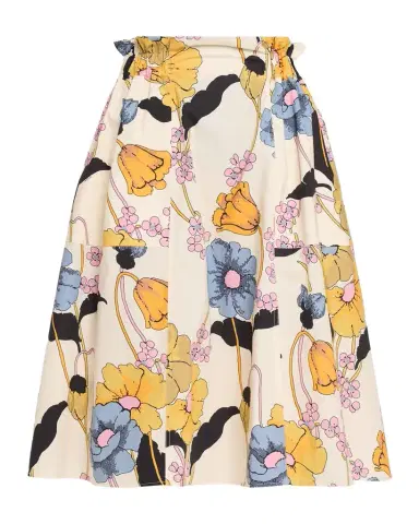 Marni Floral Cotton Midi Skirt | Thumbnail 1 Marni Floral Cotton Midi Skirt | Thumbnail 1