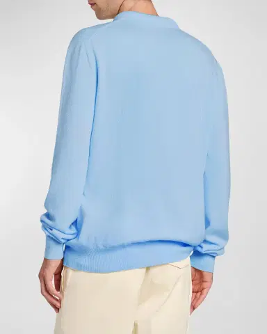 Jil Sander Men's Wool V-Neck Sweater | Thumbnail 6 Jil Sander Men's Wool V-Neck Sweater | Thumbnail 6