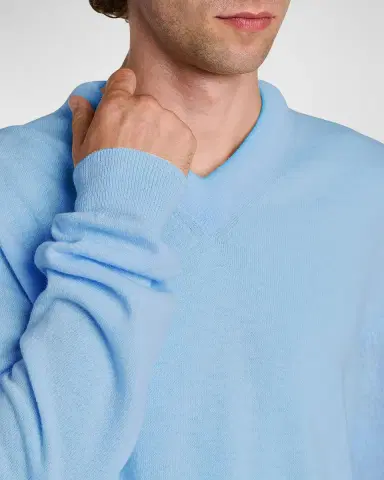 Jil Sander Men's Wool V-Neck Sweater | Thumbnail 7 Jil Sander Men's Wool V-Neck Sweater | Thumbnail 7