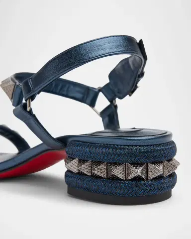 Christian Louboutin 30mm Pyra Metallic Nappa Leather Sandals | Thumbnail 2 Christian Louboutin 30mm Pyra Metallic Nappa Leather Sandals | Thumbnail 2