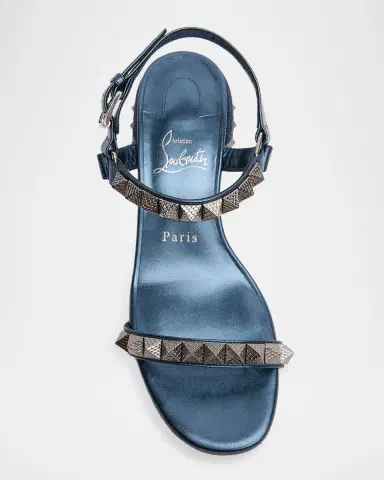 Christian Louboutin 30mm Pyra Metallic Nappa Leather Sandals | Thumbnail 3 Christian Louboutin 30mm Pyra Metallic Nappa Leather Sandals | Thumbnail 3