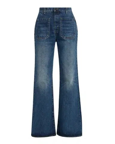 Nili Lotan Florence Patch-Pocket Flare Denim Jeans | Thumbnail 1 Nili Lotan Florence Patch-Pocket Flare Denim Jeans | Thumbnail 1