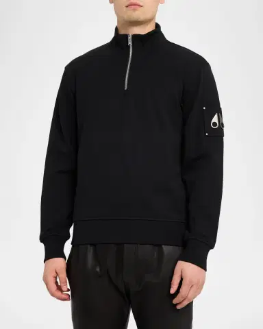 Moose Knuckles Men's Hartsfield Quarter-Zip Sweatshirt | Thumbnail 4 Moose Knuckles Men's Hartsfield Quarter-Zip Sweatshirt | Thumbnail 4