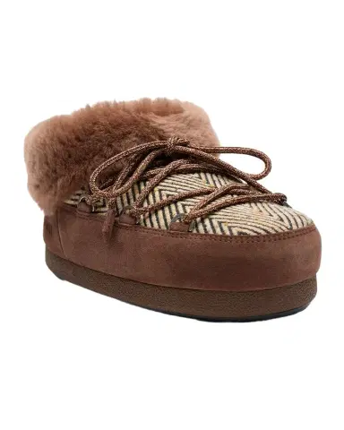 Moon Boot x Guest in Residence EVX Suede Faux Fur Mules | Thumbnail 1 Moon Boot x Guest in Residence EVX Suede Faux Fur Mules | Thumbnail 1