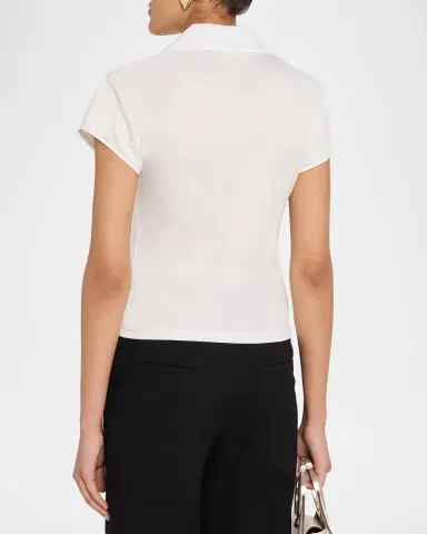 Courrèges Sports Cropped Polo Top | Thumbnail 3 Courrèges Sports Cropped Polo Top | Thumbnail 3