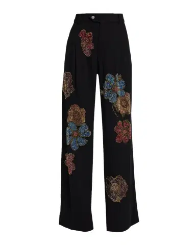Libertine Fleur D 'Or Embellished Baggy Wide-Leg Trousers | Thumbnail 1 Libertine Fleur D 'Or Embellished Baggy Wide-Leg Trousers | Thumbnail 1
