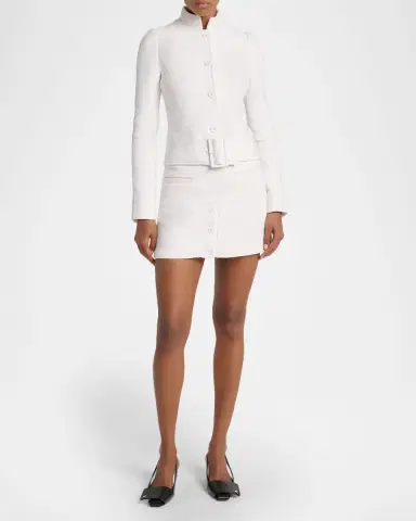 Courrèges Buttoned Tweed Mini Skirt | Thumbnail 2 Courrèges Buttoned Tweed Mini Skirt | Thumbnail 2