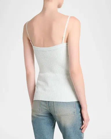Courrèges Buckle-Neck Ribbed Tank Top | Thumbnail 3 Courrèges Buckle-Neck Ribbed Tank Top | Thumbnail 3