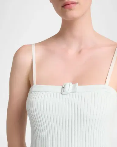 Courrèges Buckle-Neck Ribbed Tank Top | Thumbnail 5 Courrèges Buckle-Neck Ribbed Tank Top | Thumbnail 5