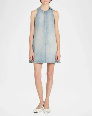 Courrèges Heritage Denim A-Line Mini Dress | Thumbnail 2 Courrèges Heritage Denim A-Line Mini Dress | Thumbnail 2