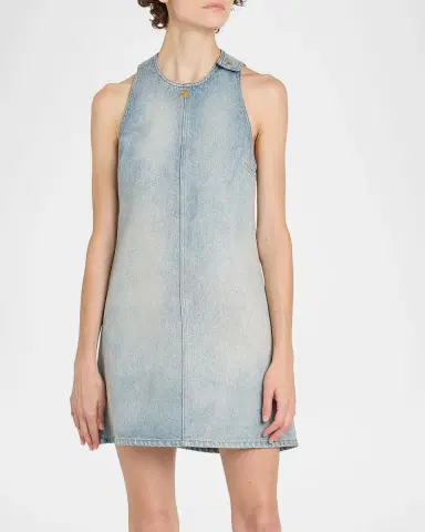 Courrèges Heritage Denim A-Line Mini Dress | Thumbnail 3 Courrèges Heritage Denim A-Line Mini Dress | Thumbnail 3