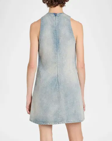 Courrèges Heritage Denim A-Line Mini Dress | Thumbnail 4 Courrèges Heritage Denim A-Line Mini Dress | Thumbnail 4