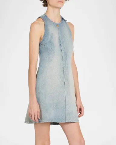Courrèges Heritage Denim A-Line Mini Dress | Thumbnail 5 Courrèges Heritage Denim A-Line Mini Dress | Thumbnail 5