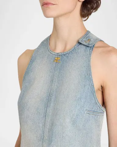 Courrèges Heritage Denim A-Line Mini Dress | Thumbnail 6 Courrèges Heritage Denim A-Line Mini Dress | Thumbnail 6