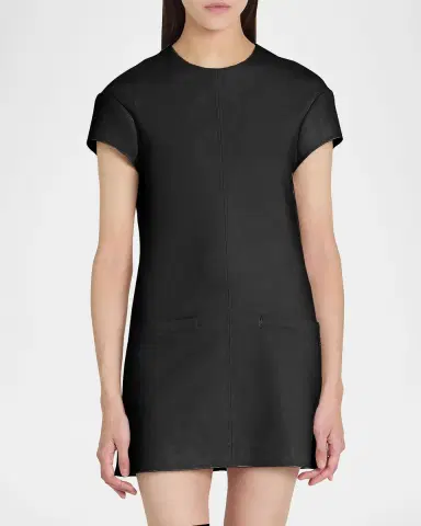 Courrèges Heritage Wool-Blend Cap-Sleeve Mini Dress | Thumbnail 3 Courrèges Heritage Wool-Blend Cap-Sleeve Mini Dress | Thumbnail 3