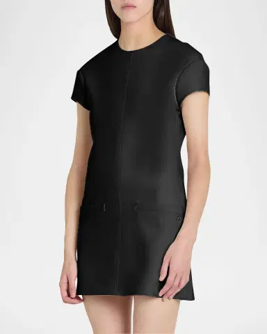 Courrèges Heritage Wool-Blend Cap-Sleeve Mini Dress | Thumbnail 4 Courrèges Heritage Wool-Blend Cap-Sleeve Mini Dress | Thumbnail 4