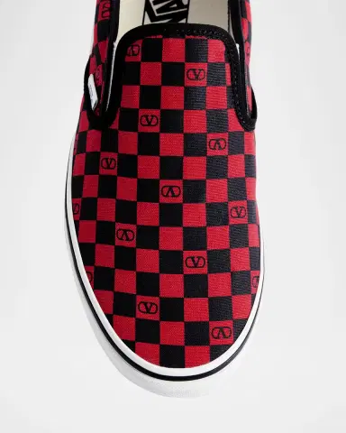 Valentino Garavani x Vans Men's VLogo Checkerboard Classic Slip-On Sneakers | Thumbnail 5 Valentino Garavani x Vans Men's VLogo Checkerboard Classic Slip-On Sneakers | Thumbnail 5