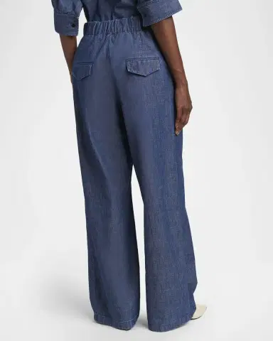 Jil Sander Chambray Straight-Leg Pull-On Trousers | Thumbnail 3 Jil Sander Chambray Straight-Leg Pull-On Trousers | Thumbnail 3