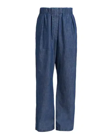 Jil Sander Chambray Straight-Leg Pull-On Trousers | Thumbnail 1 Jil Sander Chambray Straight-Leg Pull-On Trousers | Thumbnail 1