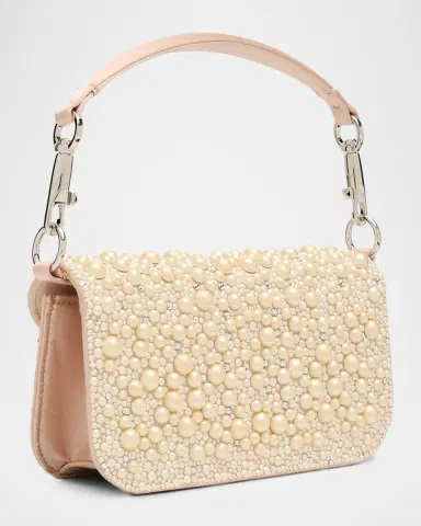 Valentino Garavani Loco Pearly Satin Shoulder Bag | Thumbnail 3 Valentino Garavani Loco Pearly Satin Shoulder Bag | Thumbnail 3