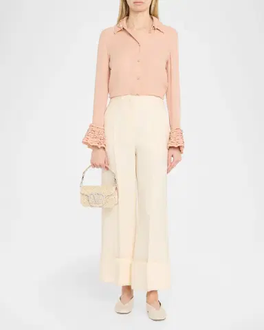 Valentino Garavani Loco Pearly Satin Shoulder Bag | Thumbnail 5 Valentino Garavani Loco Pearly Satin Shoulder Bag | Thumbnail 5