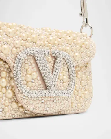 Valentino Garavani Loco Pearly Satin Shoulder Bag | Thumbnail 6 Valentino Garavani Loco Pearly Satin Shoulder Bag | Thumbnail 6