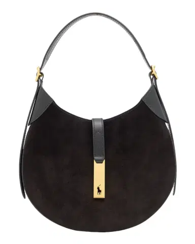Polo Ralph Lauren Polo ID Suede Small Shoulder Bag | Thumbnail 1 Polo Ralph Lauren Polo ID Suede Small Shoulder Bag | Thumbnail 1