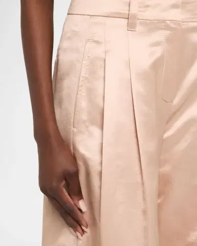 Brunello Cucinelli Pleated Cotton-Silk Wide-Leg Pants | Thumbnail 5 Brunello Cucinelli Pleated Cotton-Silk Wide-Leg Pants | Thumbnail 5