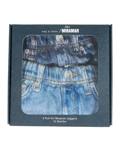 rag & bone Kid's Mini rb Miramar Cotton Joggers 2-Piece Set, Size 12M | Thumbnail 1 rag & bone Kid's Mini rb Miramar Cotton Joggers 2-Piece Set, Size 12M | Thumbnail 1
