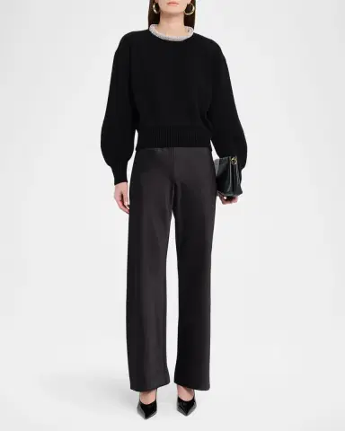 Reiss Wool-Blend Necklace-Trim Sweater | Thumbnail 2 Reiss Wool-Blend Necklace-Trim Sweater | Thumbnail 2