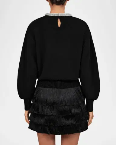 Reiss Wool-Blend Necklace-Trim Sweater | Thumbnail 3 Reiss Wool-Blend Necklace-Trim Sweater | Thumbnail 3