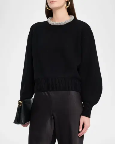 Reiss Wool-Blend Necklace-Trim Sweater | Thumbnail 4 Reiss Wool-Blend Necklace-Trim Sweater | Thumbnail 4