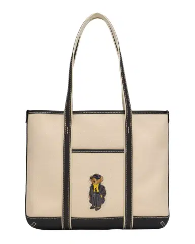 Polo Ralph Lauren Polo Bear Canvas Small Shopper Tote | Thumbnail 1 Polo Ralph Lauren Polo Bear Canvas Small Shopper Tote | Thumbnail 1